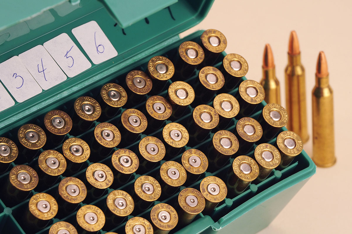 When assembling loads for testing, it is always a good idea to be organized by way of filing each bullet/powder combination as shown here. This makes shooting and recordkeeping easy.
